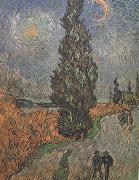 Vincent Van Gogh Roar with Cypress and Star (nn04) oil painting on canvas